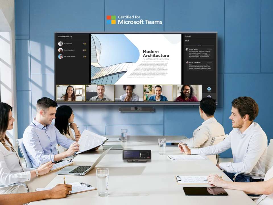 ViewSonic TeamJoin™ TRS10-UB–Giải pháp họp trực tuyến Microsoft Teams với video 4K và bảng điều khiển cảm ứng